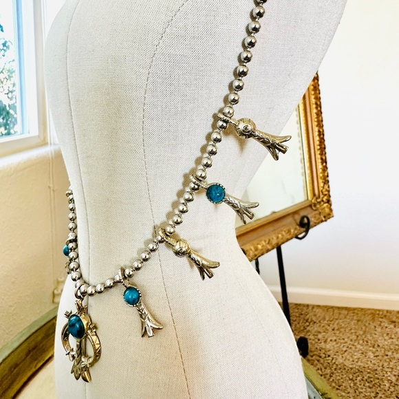 Vintage ARTHUR PEPPER Squash Blossom Necklace - Picture 11 of 16